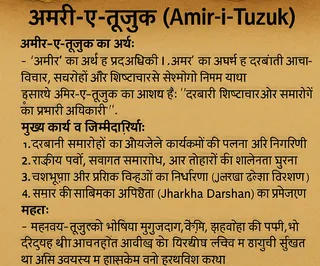 Amir-i-Tuzuk Meaning in Mughal Court – अमीर-ए-तुजुक कौन था और उसकी भूमिका क्या थी?